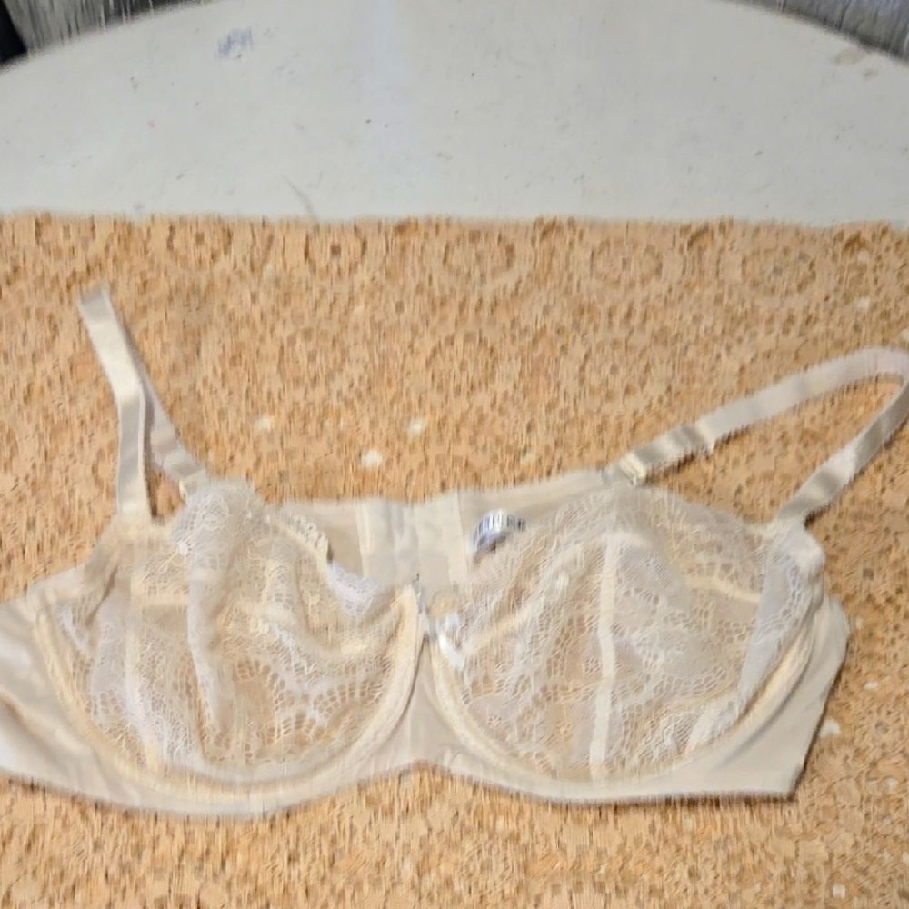 Elegant Lace Underwire Bra in Cream By Torrid Curves 42 DD